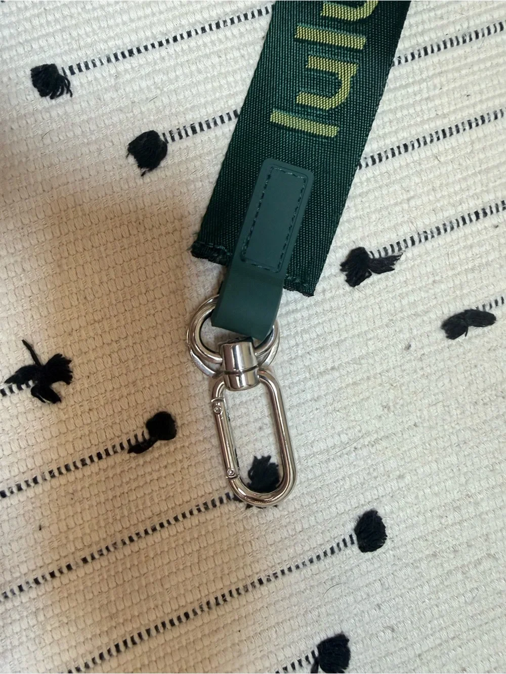 lululemon athletica never lost keychain strap Green